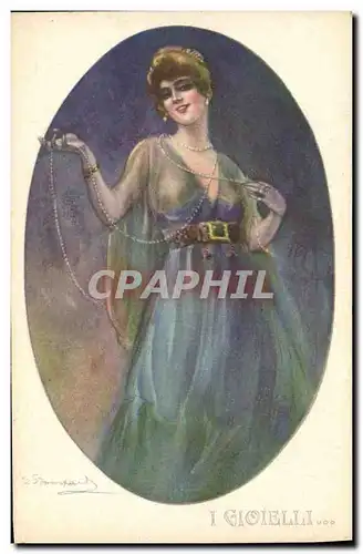 Ansichtskarte AK Fantaisie Illustrateur Bompard Femme