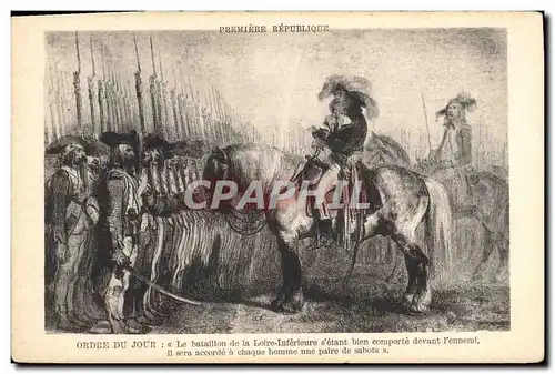 Ansichtskarte AK Napoleon 1er Premiere Republique Bataillon de la Loire Inferieure