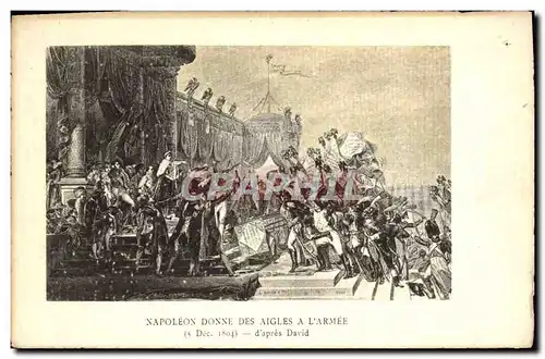 Ansichtskarte AK Napoleon 1er donne des aigles a l&#39armee 5 dec 1804 d&#39apres David