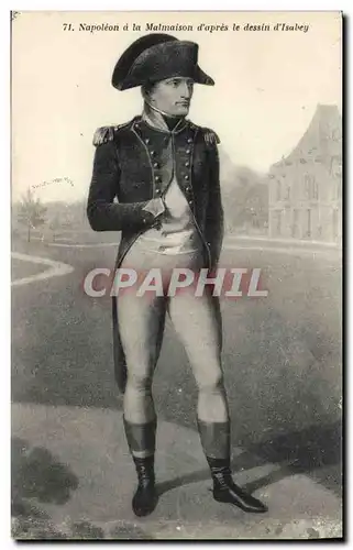 Cartes postales Napoleon 1er a la Malmaison Isabey