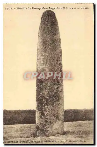 Cartes postales Dolmen Menhir de Porspoder Argenton