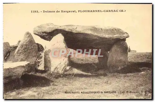 Cartes postales Dolmen de Kergavat Plouharnel Carnac Menhir