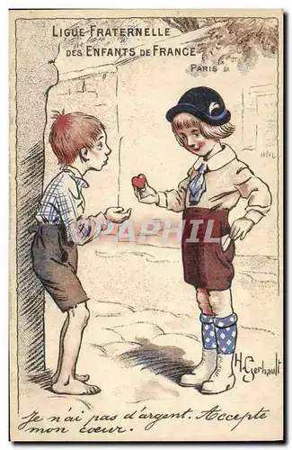 Cartes postales Fantaisie Illustrateur ligue Fraternelle des enfants de France Gerbault