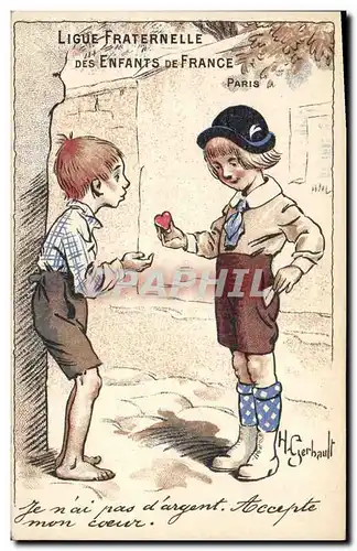 Cartes postales Fantaisie Illustrateur ligue Fraternelle des enfants de France Gerbault