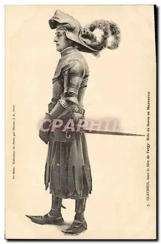 Cartes postales Militaria Claudius dans le Sire de Vergy Role du baron de Milpertuis