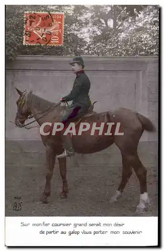 Ansichtskarte AK Militaria Cheval