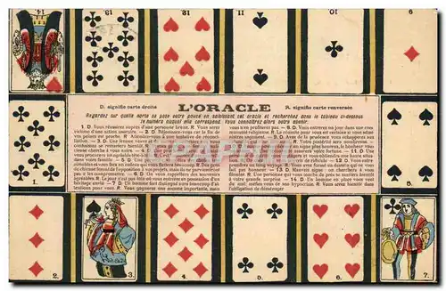 Ansichtskarte AK Cartomancie Voyance L&#39Oracle CArtes a jouer