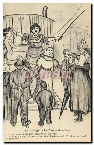 Cartes postales Cartomancie Voyance Folklore Au village La bonne aventure