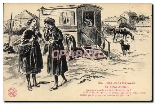 Cartes postales Cartomancie Voyance Folklore Nos Bons paysans La bonne aventure