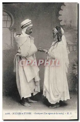 Cartes postales Cartomancie Voyance Folklore Guidzane Les signes de la main