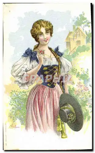 Cartes postales Fantaisie Illustrateur Femme