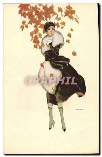 Cartes postales Fantaisie Illustrateur Bianchi Femme