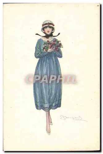 Cartes postales Fantaisie Illustrateur Bianchi Femme