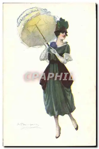 Cartes postales Fantaisie Illustrateur Bianchi Femme