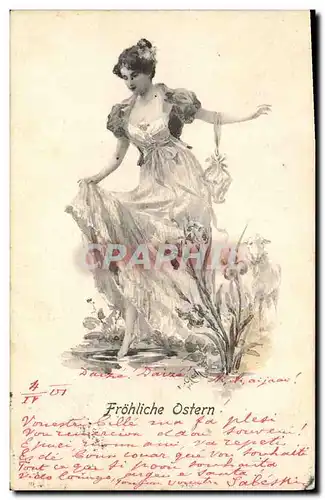 Cartes postales Fantaisie Illustrateur Femme