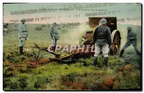 Cartes postales Militaria Camp de Mourmelon L&#39artillerie aux manoeuvres