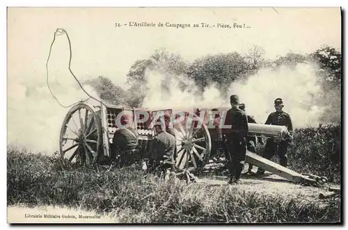 Cartes postales Militaria Ecoles a feu Piece feu