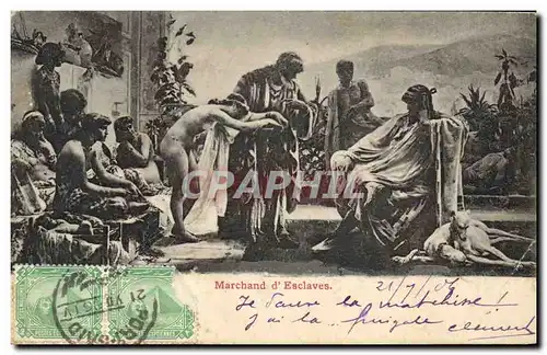 Cartes postales Marchand d'Esclaves Egypt Egypte