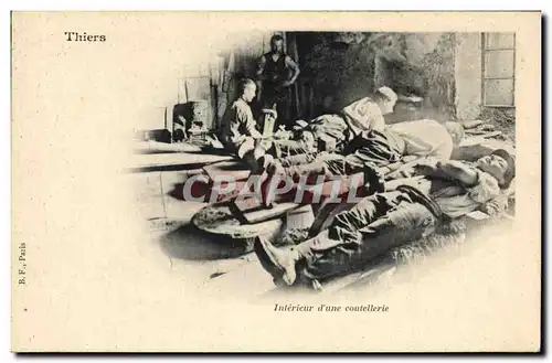 Cartes postales Thiers Interieur d&#39une coutellerie TOP