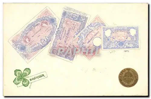 Cartes postales Billets Piece 10 Francs Or