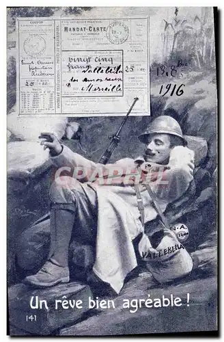 Cartes postales Mandat Carte Soldat Militaria