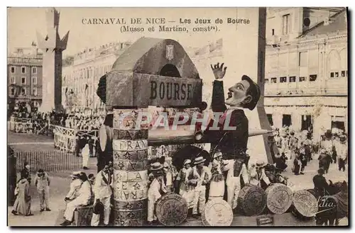 Cartes postales Carnaval de Nice Les jeux de Bourse Musso et Martino