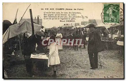 Cartes postales Folklore La vie aux champs Scene de foire TOP