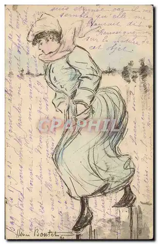 Cartes postales Fantaisie Illustrateur Femme Henri Boutez