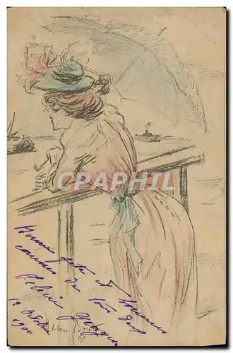 Ansichtskarte AK Fantaisie Illustrateur Femme Henri Boutez