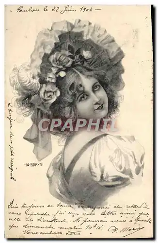 Cartes postales Fantaisie Illustrateur Femme Braur