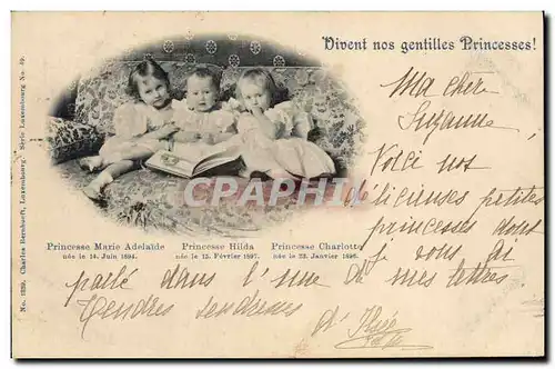 Cartes postales Princesses Marie Adelaide Hilda Charlotte