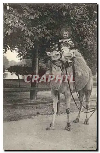 Cartes postales Enfant Chameau