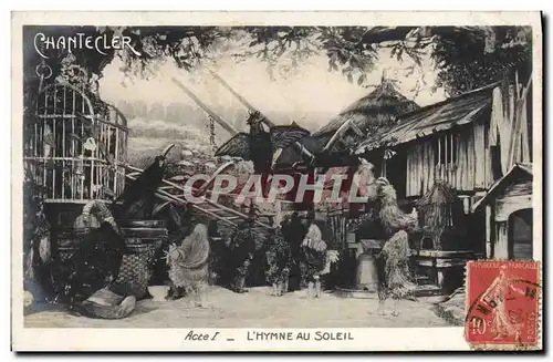 Cartes postales Edmond Rostand Chantecler L&#39hymne au soleil