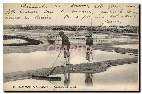 Cartes postales Folklore Marais Salants Recolte du sel