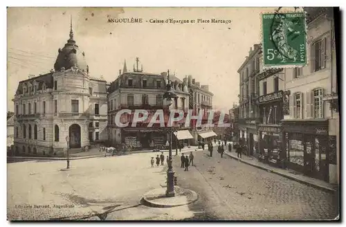 Cartes postales Banque Caisse d&#39Epargne et place Marengo Angouleme