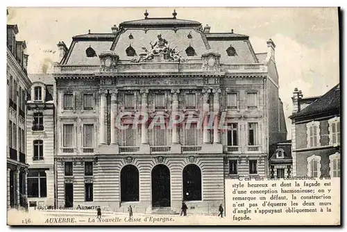 Cartes postales Banque Auxerre La nouvelle Caisse d&#39Epargne