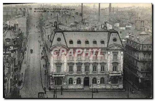 Cartes postales Banque Caisse d&#39Epargne et coin de la rue Villa Carle Bordeaux