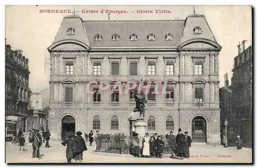 Cartes postales Banque Caisse d&#39Epargne Gloria Victis Bordeaux