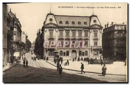 Cartes postales Banque Caisse d&#39Epargne la rue Vital Carles Bordeaux