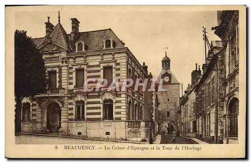 Ansichtskarte AK Banque Caisse d&#39Epargne et la tour de l&#39horloge Beaugency