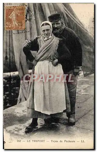 Cartes postales Folklore Le Treport Types de pecheurs Peche