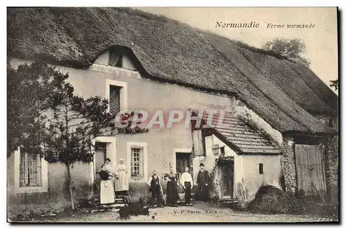 Cartes postales Folklore Normandie Ferme normande