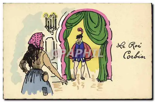 Cartes postales Fantaisie Illustrateur Le roi Corbin