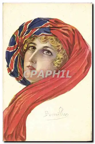 Cartes postales Fantaisie Illustrateur Bourrillon Femme