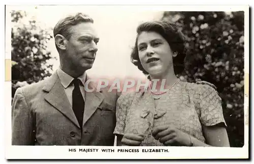 Cartes postales His Majesty with Princess Elizabeth