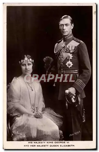 Ansichtskarte AK His majesty King George VI and her majesty Queen Elizabeth