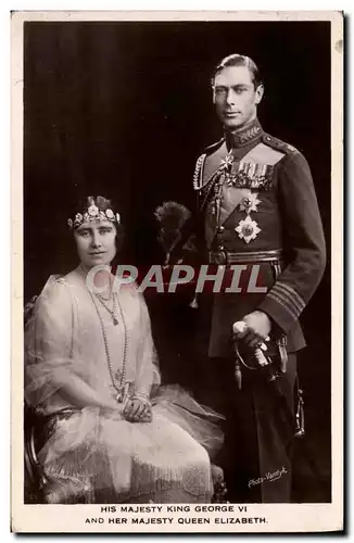 Cartes postales His majesty King George VI and her majesty Queen Elizabeth