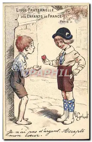 Cartes postales Fantaisie Illustrateur Ligue Fraternelle des Enfants de France Gerhault