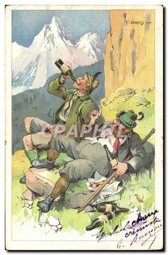 Cartes postales Fantaisie Illustrateur Gareis Chasse Chasseur