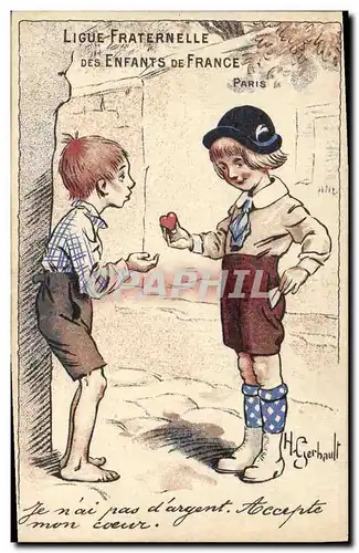 Cartes postales Fantaisie Illustrateur Ligue Fraternelle des Enfants de France Gerbault